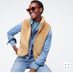 J.Crew faux fur vest